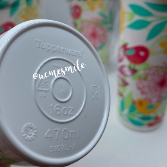 Tupperware Maravilla Birdie Tumbler Set of 4 with Flat Seals - Picture 4 of 5